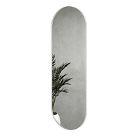 Овальное зеркало в белой металлической раме GLEAM L 180 см