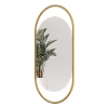 Овальное зеркало в золотой металлической раме EVELIX S 104 см