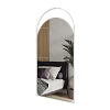 Арочное зеркало в белой металлической раме ARKELO 102 см