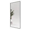 Прямоугольное зеркало в чёрной металлической раме HALFEO XL Slim 200 см