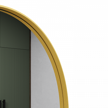 Овальное зеркало в золотой металлической раме NOLVIS L 180 см