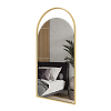Арочное зеркало в золотой металлической раме URSA 102 см