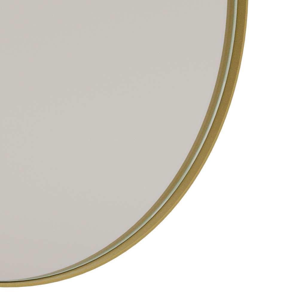 Круглое зеркало в золотой металлической раме RADIANTE L D101 см