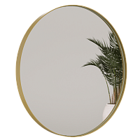 Круглое зеркало в золотой металлической раме RADIANTE L D101 см