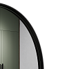 Овальное зеркало в чёрной металлической раме GLEAM L 180 см